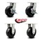 Service Caster 8'' Extra Heavy Duty Phenolic Wheel Swivel Caster Set 2 Brakes 2 Rigid, 4PK CRAN-SCC-KP92S830-PHR-SLB-2-R-2 - alternate 3